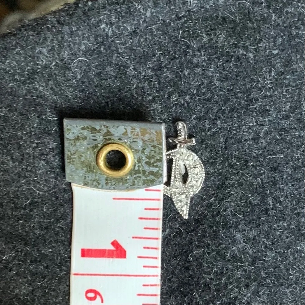 Vintage sterling crystal scimitar Shriner pin - Picture 3 of 7